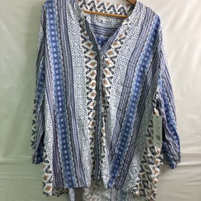 Black Pepper Womens  Size 22 Long Sleeve Top Pattern 