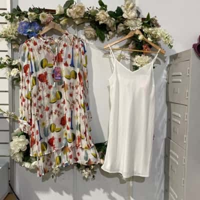 Gorman Womens  Size 10 Party Dress Multicoloured / White 