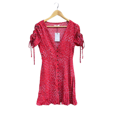 Dissh Womens  Size 8 Short Sleeve Dress  Red / White/Blue