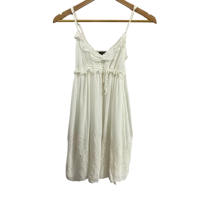 Portmans Womens  Size 6 Bohemian Style Camisole Mini Dress White 