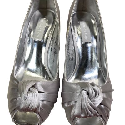 Collection Womens Size 35 Silver Satin Heels 