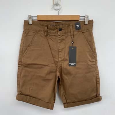Connor Camel Darwin Chino Stretch Shorts  Size 28