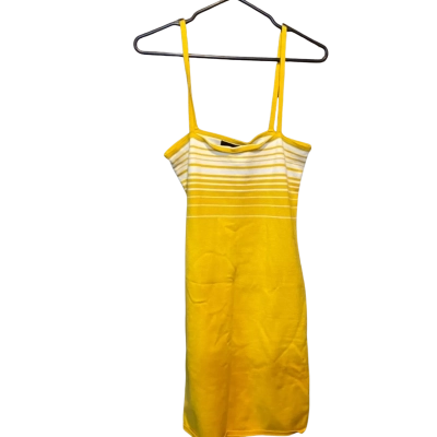Minkpink Womens White & Yellow Casual Dress Size L