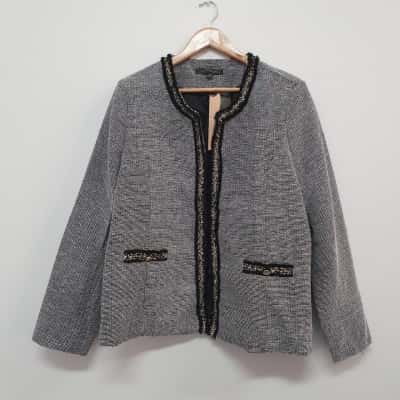 Liz Jordan Women's Size 18 Black & White Open Jacket - New With Tags