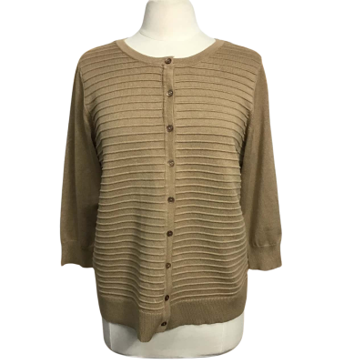 Noni B Womens  Size L Button-down Ribbed Knit Cardigan
