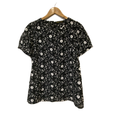Paradiso Womens  Size 3 Blouse Black  / Floral 