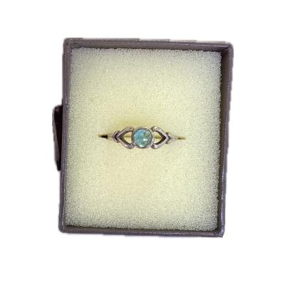  Womens Ring Sterling Silver Green / Turquoise 