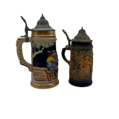 Pair of German Beer Steins