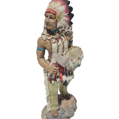 Indian man native American figurine- counting coup