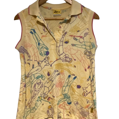  Ken Done vintage sport top Size M Pattern / Pink  / Yellow 
