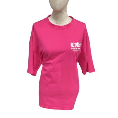  Loiter Chaos Theory T-Shirt Hot Pink