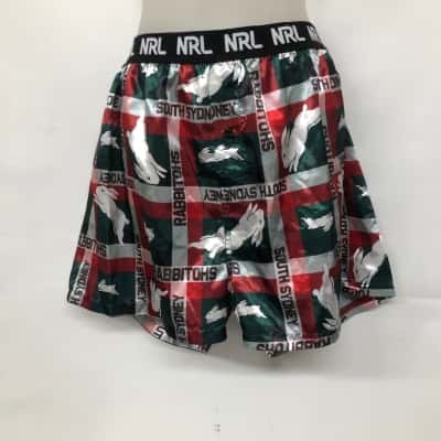  South Sydney Rabbitohs Mens Shorts Green / Red - NRL