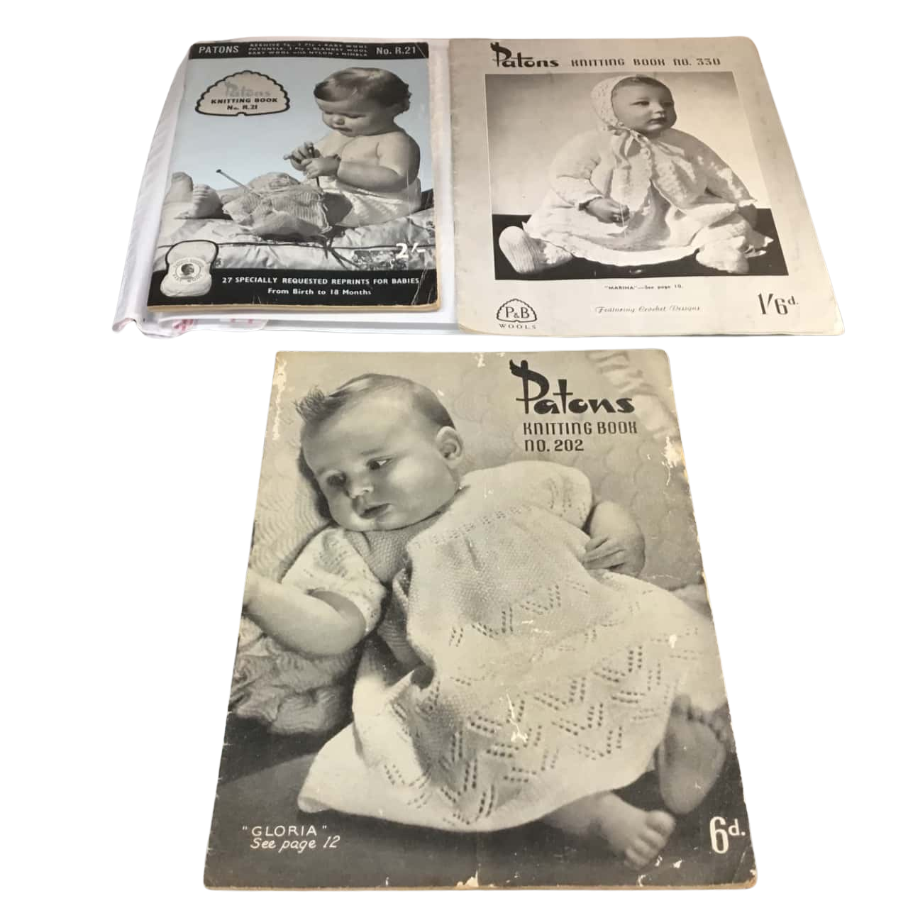 Vintage Patons Knitting Books x 3 No R 21, 330 & 202