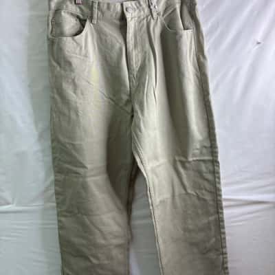 Absent Mens  Size 36 Straight Leg Pants Beige 