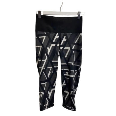 Adidas Womens  Size S Tights Black  / Pattern / White 
