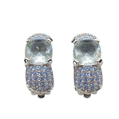 Swarovski Womens Earrings Blue / Silver 