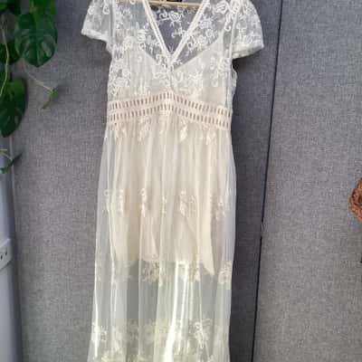 Dotti boho lace dress  Size 12 Cream 