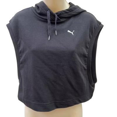 Puma Womens Size XS/8 Black Cropped Hoodie 