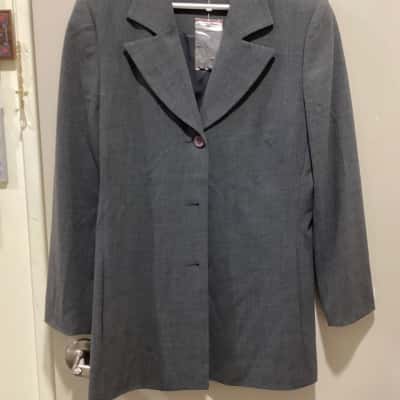 Laura Ashley Womens Size 14 Grey Blazer
