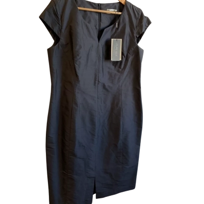 “BLOOMS” Silk Dress -BNWT -Womens  Size 14 Black  