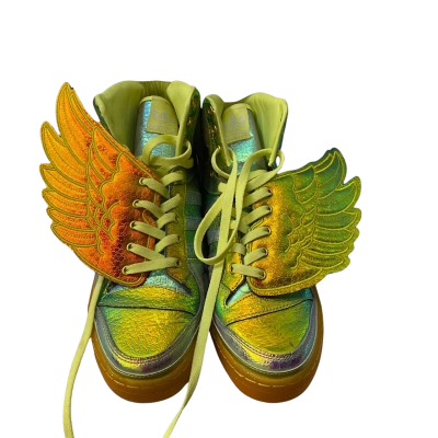 New York Jeremy Scott Wings Adidas Mens  Size 9 Gold / Green / Multicoloured 