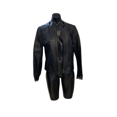 Jeanswest Womens  Size 12 Leather Jacket Black  