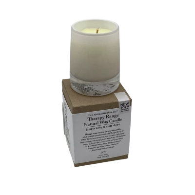 The Aromatherapy Co Therapy Range Natural Wax Candle Juniper Berry & White Thyme  Small     (Brica 1)