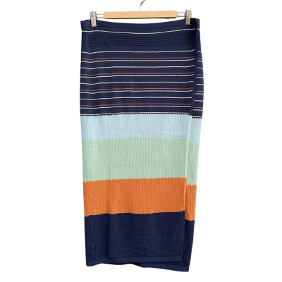 Tigerlily Womens Xanthe Clover Skirt Size 16 Blue / Burnt Orange / Navy Blue / Teal 