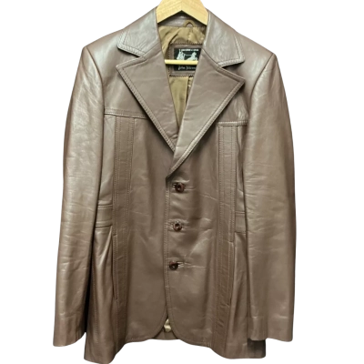 John paleuno leather jacket Size M Brown 