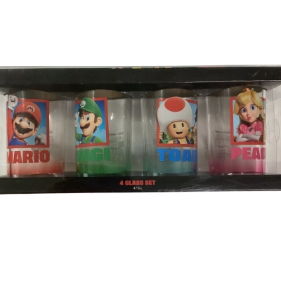 Mario Bros Movie Glasses set
