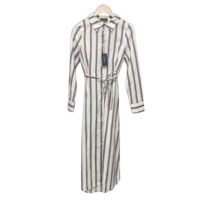 Oxford Womens size 8 red/blue striped shirt dress