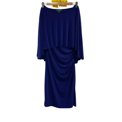 Ralph Lauren Womens  Size 2 Short Sleeve Dress  Blue 