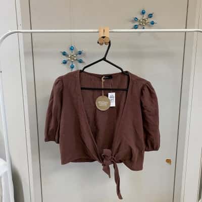 Dotti Womens brown tie top Size 12 