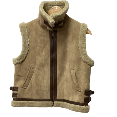 Sportsgirl Womens  Size 10 Fleece Jacket Beige (d)