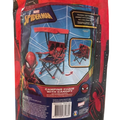 NEW SPIDER-MAN kids camping chair with Canopy