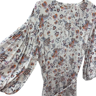 Ted Baker Womens  Size 12 3/4 sleeve Floral Dress Floral / White 