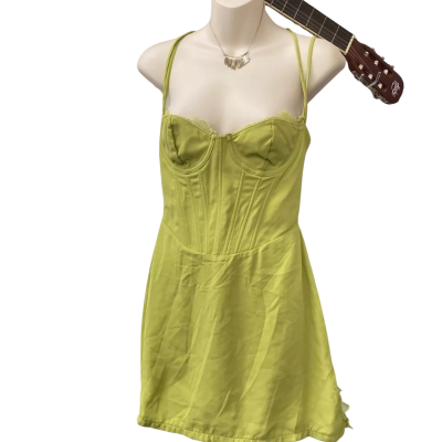 White Fox Matcha Green Mini Dress   Size S 