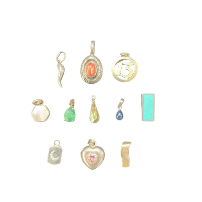 Sterling Silver bulk pendants Small x 11