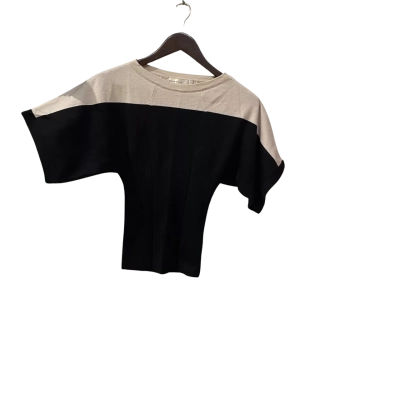 Karen Millen Womens  Size 2 / 6 Short Sleeve Top Black  / Brown 