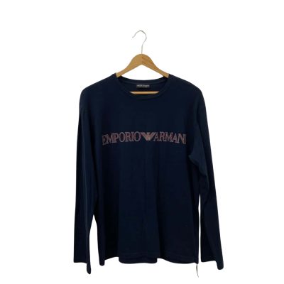 Emporio Armani Mens Size L Navy Blue Pyjama Set 