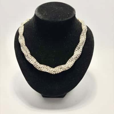 Vtg. Style Lovisa Silver Glam Necklace 