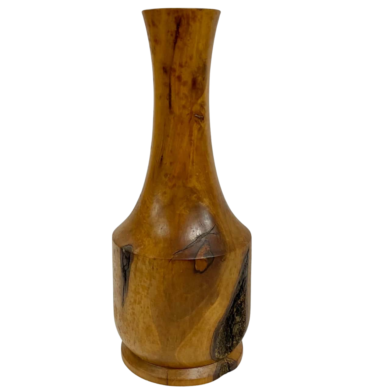 Pear Wood Vase 29cm Tall Weight 980grams