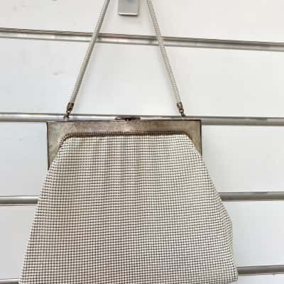 Oroton Vintage 1960 Glomesh Off White Bag Handbag 
