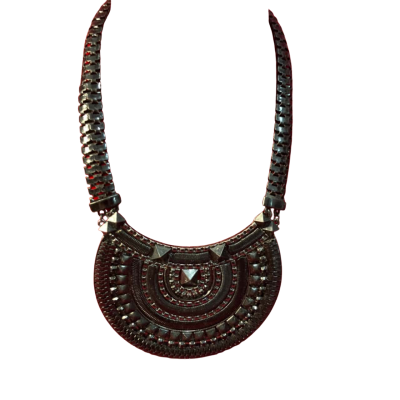 Women's Tribal Style Statement Necklace on Thick Chain