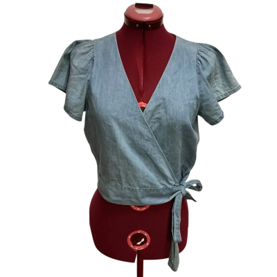 Country Road Womens  Size 16 Cropped Top Blue 