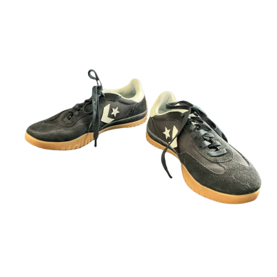 Converse Womens  Black Duede detail Size 40 Sneakers Black  / White 