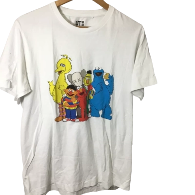  KAW Mens  Size M Short Sleeve Sesame Street T-shirt Multicoloured. Cotton