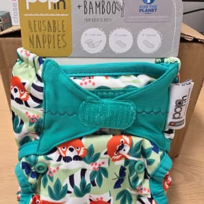 BNIB Set of 8 Close Pop In Bamboo Reusable Nappies Birth to Potty Fox Boys Girls  Eco Friendly Baby Shower Maternity Newborn Toddler Bargain Kids