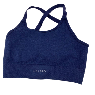  USA Pro Womens  Size 10 / S Navy Blue Sports Bra    HTH1