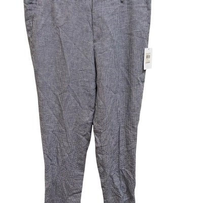 Yd. Mens  Size 38 linen blend Slim fit Pants Navy Blue / White 